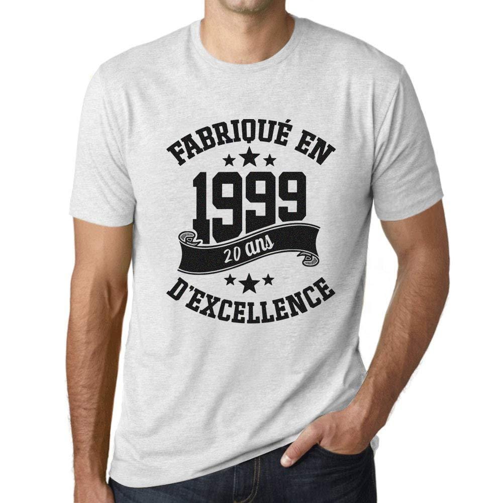 Ultrabasic - Fabriqué en 1999, 20 Ans d'être Génial Unisex T-Shirt Blanc Chiné