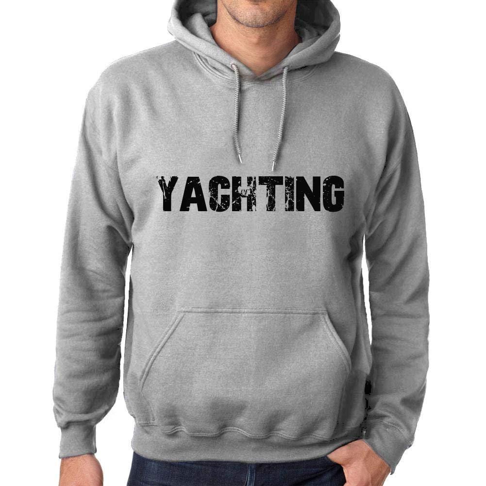 Ultrabasic Homme Femme Unisex Sweat à Capuche Hoodie Popular Words Yachting Gris Chiné