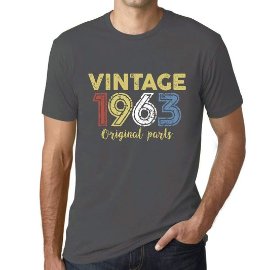 Ultrabasic - Homme Graphique Vintage 1963 T-Shirt Gris Souris