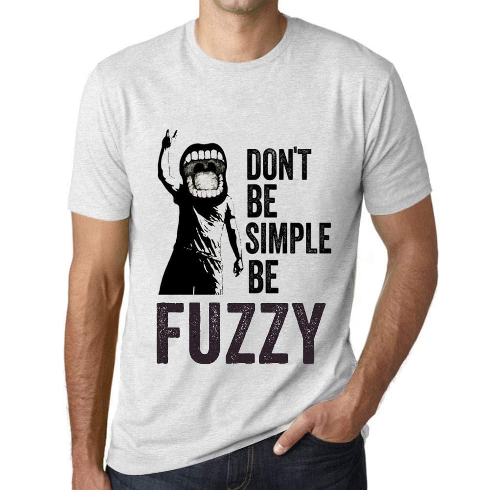 Ultrabasic Homme T-Shirt Graphique Don't Be Simple Be Fuzzy Blanc Chiné