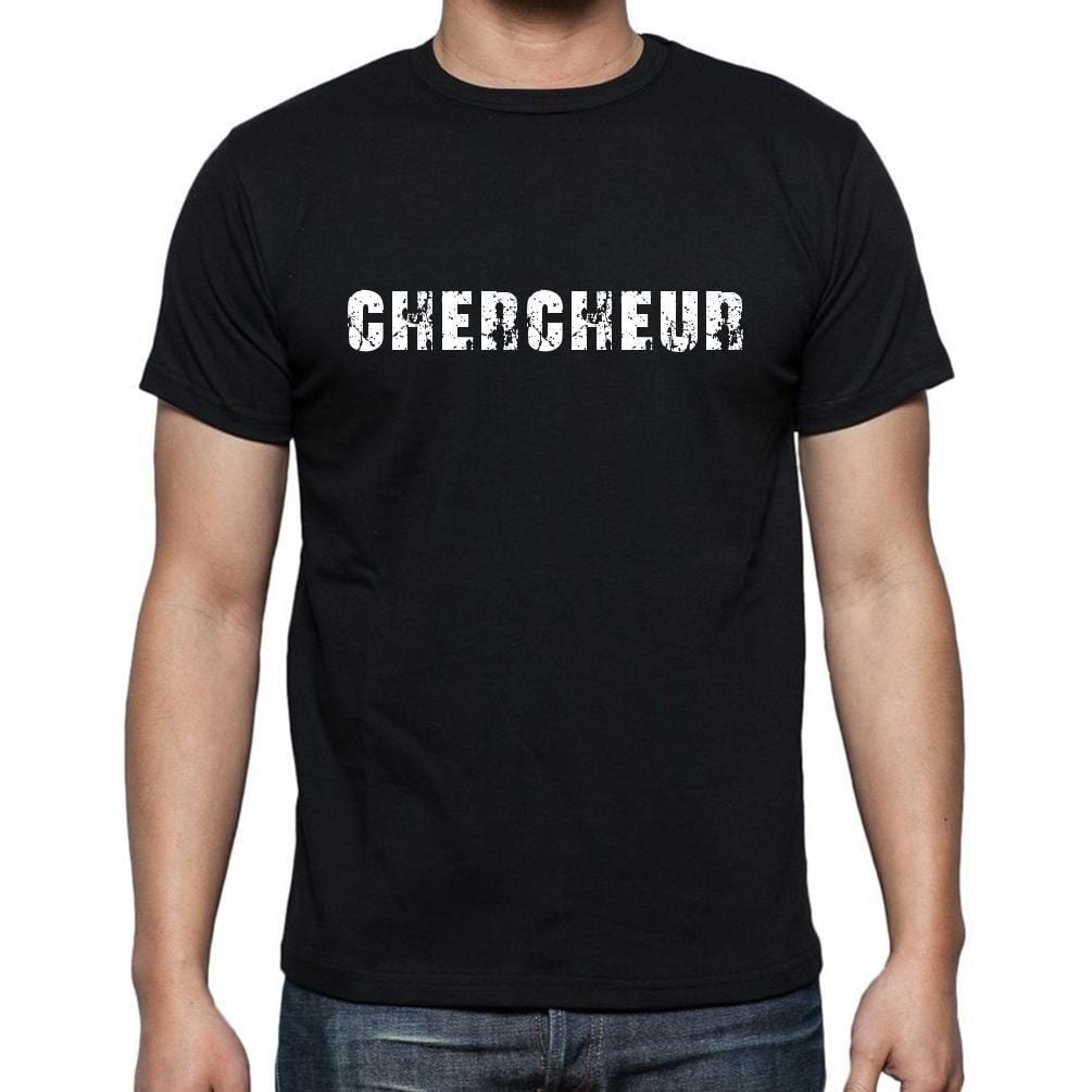 chercheur, t-Shirt pour Homme, en Coton, col Rond, Noir