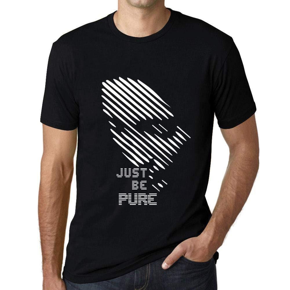 Ultrabasic - Homme T-Shirt Graphique Just be Pure Noir Profond