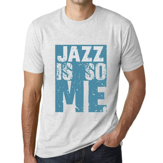 Homme T-Shirt Graphique Jazz is So Me Blanc Chiné