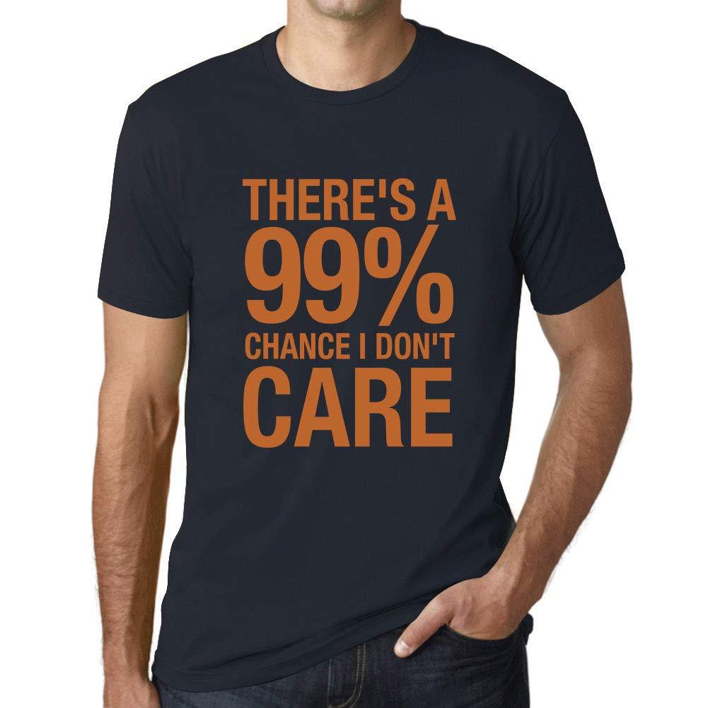 Ultrabasic Homme T-Shirt Graphique There's a Chance I Don't Care Marine