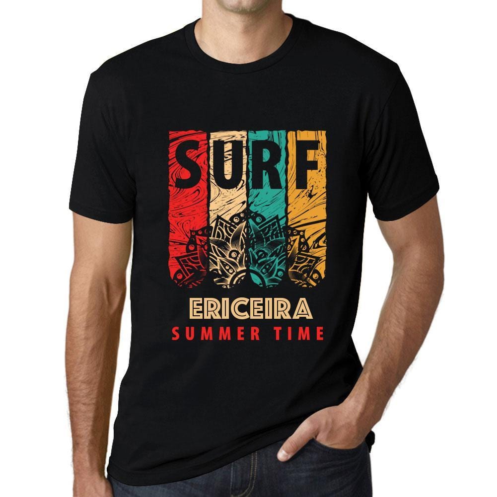 Men&rsquo;s Graphic T-Shirt Surf Summer Time ERICEIRA Deep Black - Ultrabasic