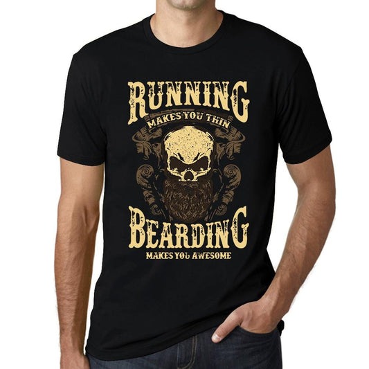 ULTRABASIC Men's T-Shirt - Bearding Makes You Awesome - Skull Shirt for Real Men skulls ahirt clothes style tee shirts black printed tshirt womens hoodies badass funny gym punisher texas novelty vintage unique ghost humor gift saying quote halloween thanksgiving brutal death metal goonies love christian camisetas valentine death