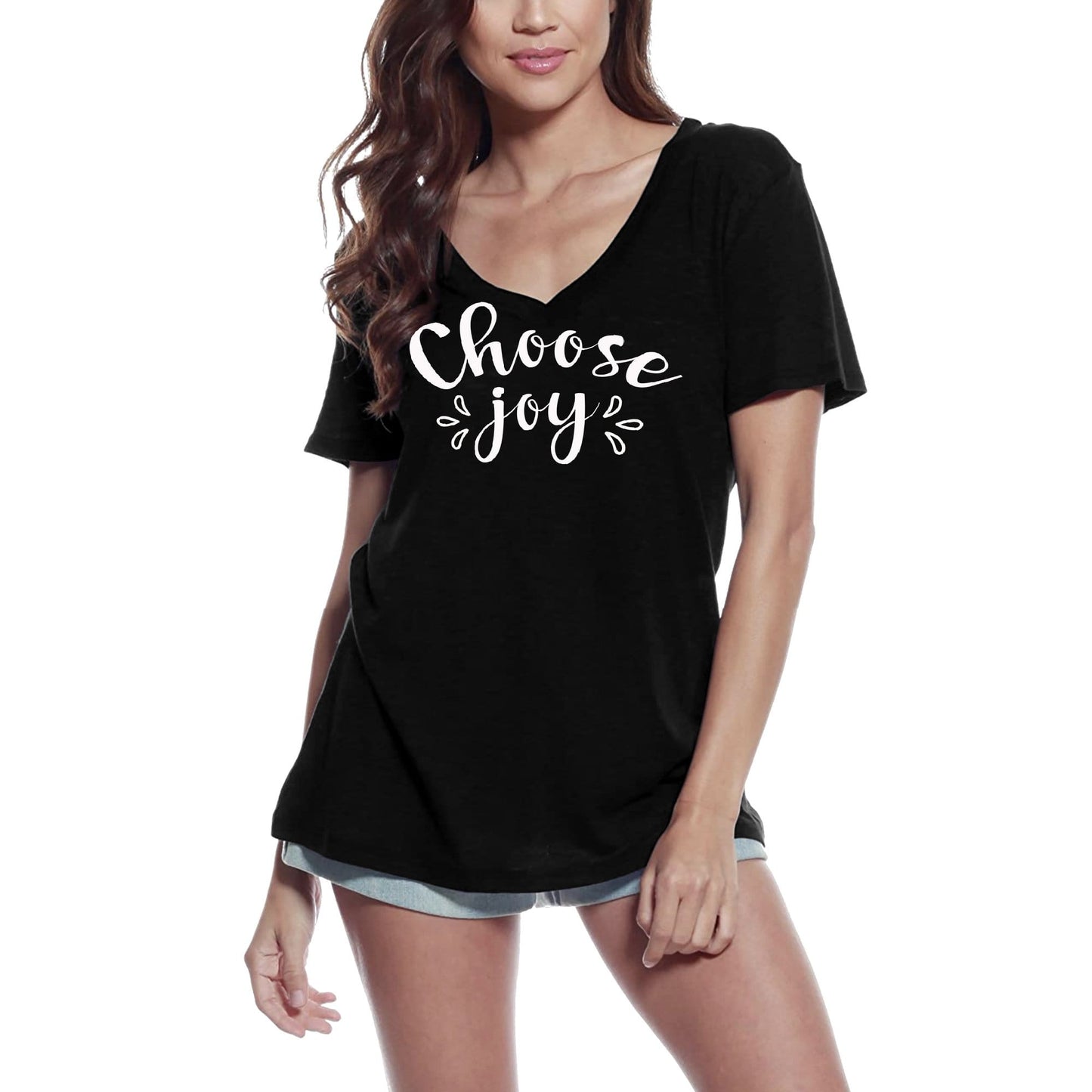ULTRABASIC Women's T-Shirt Choose Joy - Short Sleeve Tee Shirt Tops