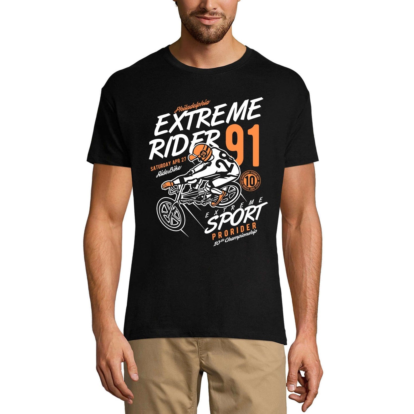 ULTRABASIC Men's T-Shirt Philadelphia Extreme Rider Since 1991 Tee Shirt
