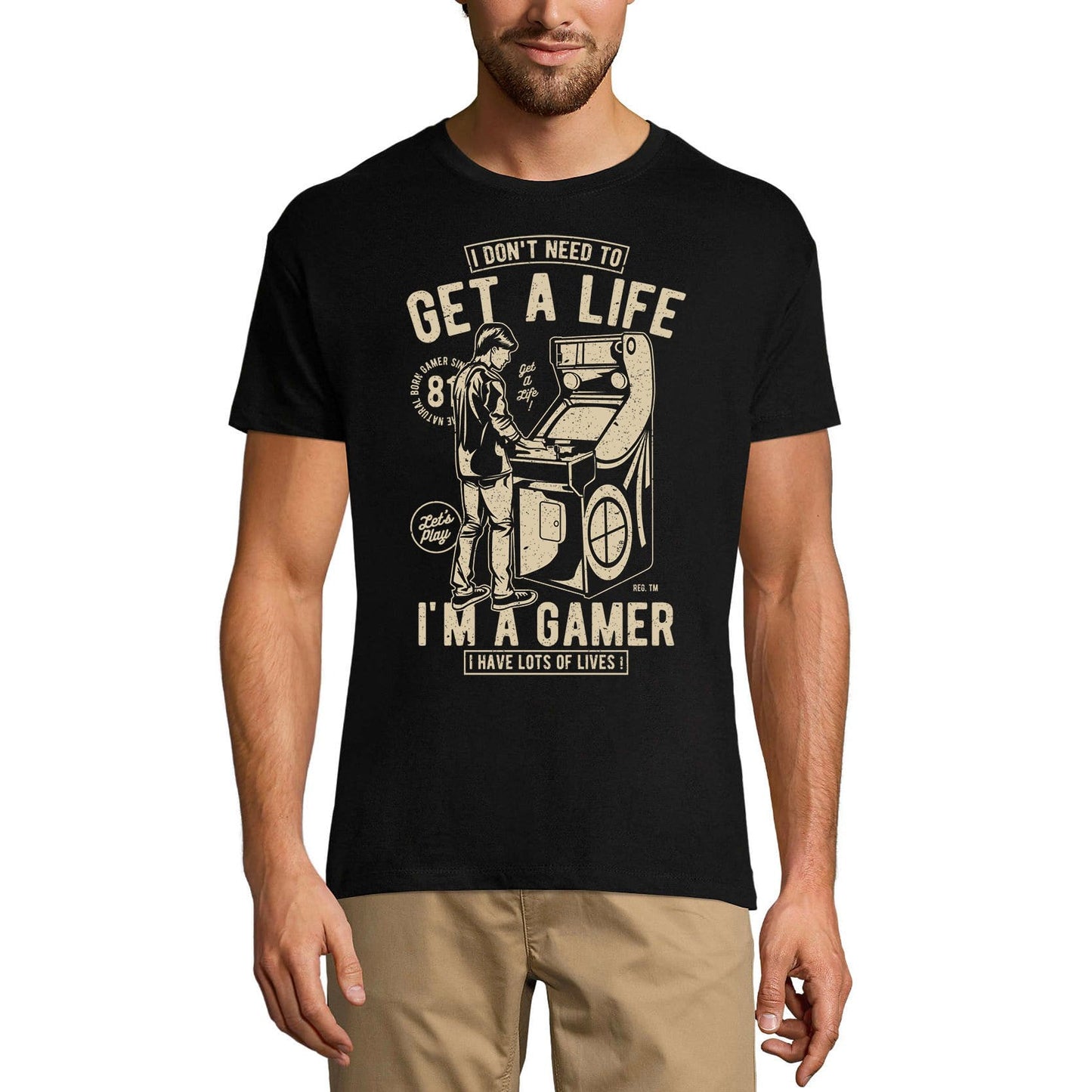 ULTRABASIC Men's Gaming T-Shirt I Don't Need To Get a Life I'm a Gamer - Funny Tee Shirt