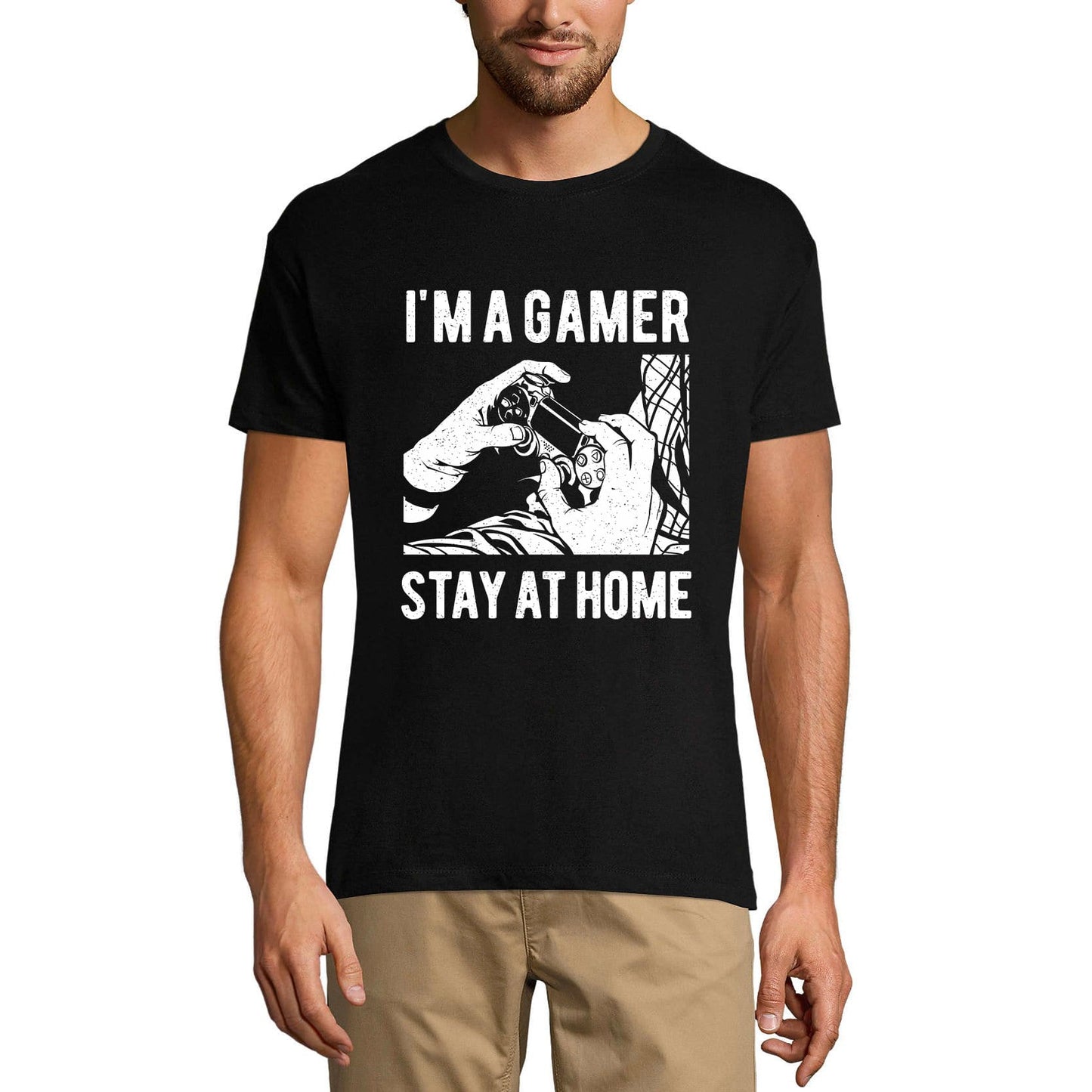 ULTRABASIC Men's Gaming T-Shirt I'm a Gamer Stay at Home - Game Tee Shirt