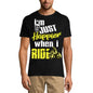 ULTRABASIC Men's T-Shirt I'm Just Happier When I Ride - Funny Humor Biker Tee Shirt