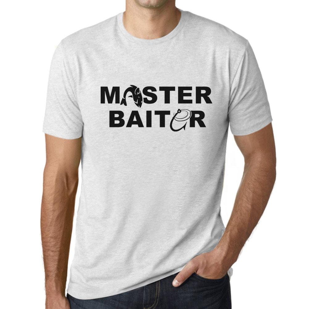 Graphic Men's Master Baitor T-Shirt Black Letter Print Vintage White - Ultrabasic