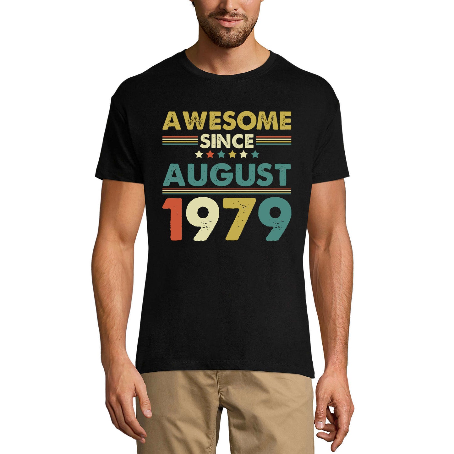 ULTRABASIC Men's T-Shirt Awesome Since August 1979 - Gift for 42nd Birthday Tee Shirt