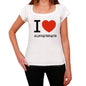Albuquerque I Love Citys White Womens Short Sleeve Round Neck T-Shirt 00012 - White / Xs - Casual