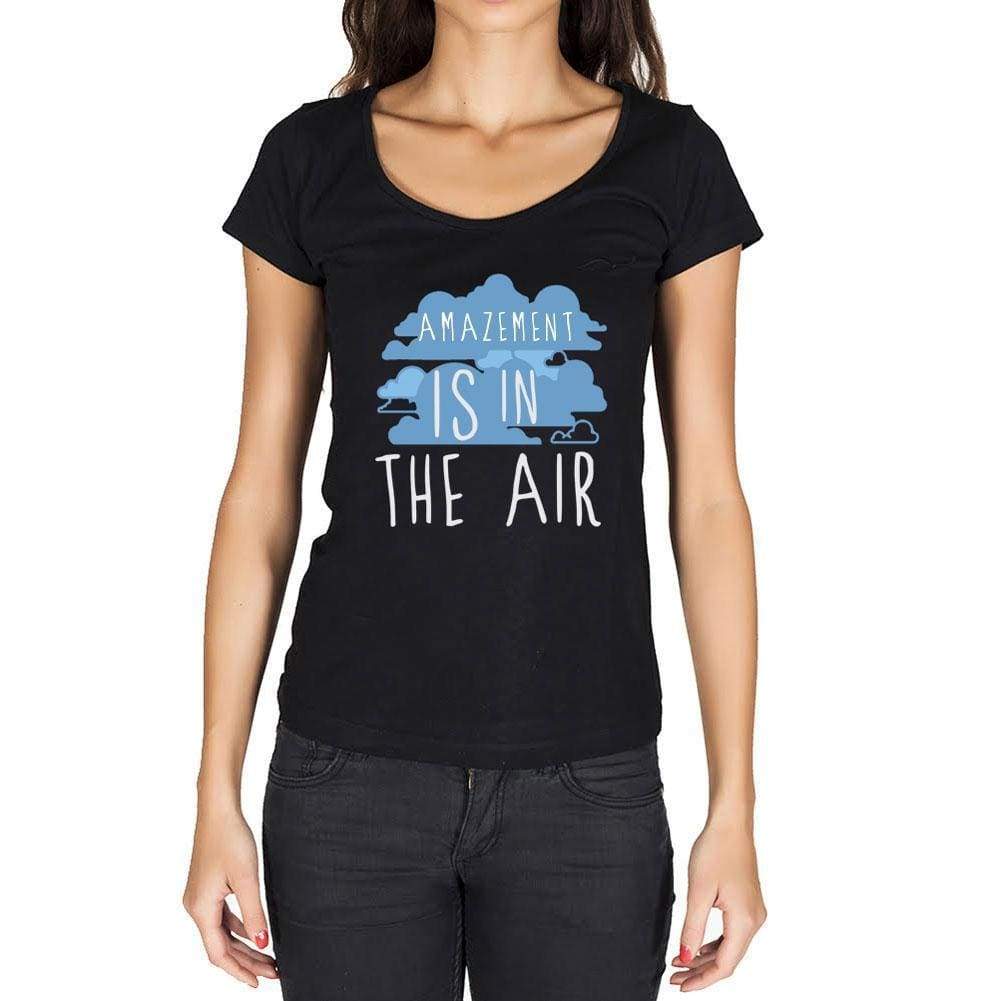 Amazement In The Air Black Womens Short Sleeve Round Neck T-Shirt Gift T-Shirt 00303 - Black / Xs - Casual