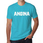 Angina Mens Short Sleeve Round Neck T-Shirt - Blue / S - Casual