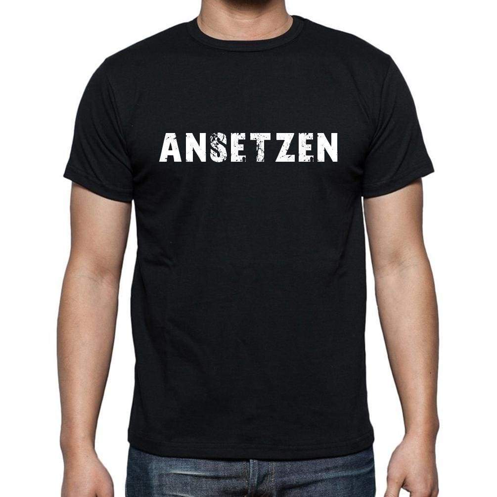 Ansetzen Mens Short Sleeve Round Neck T-Shirt - Casual