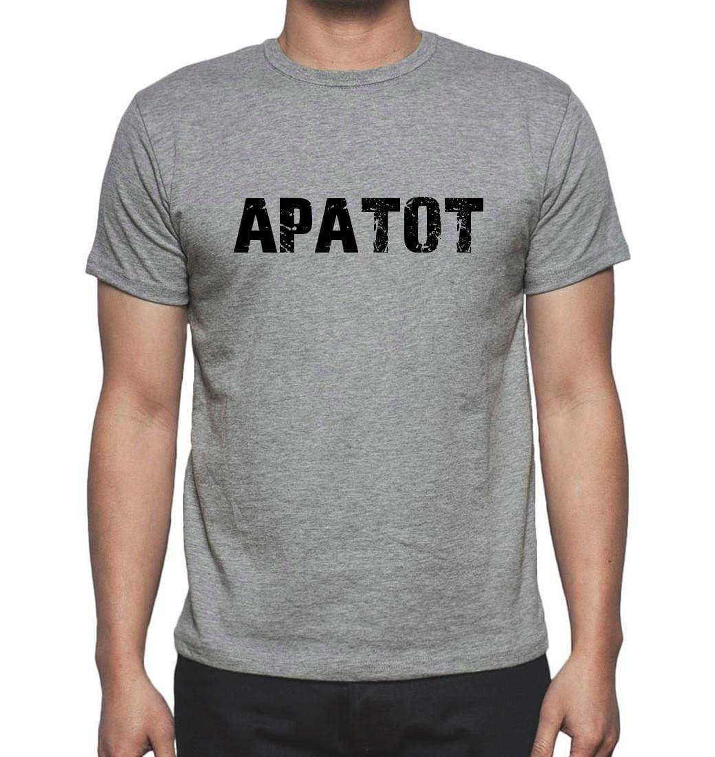 Apatot Grey Mens Short Sleeve Round Neck T-Shirt 00018 - Grey / S - Casual