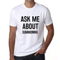 Ask Me About Summoning White Mens Short Sleeve Round Neck T-Shirt 00277 - White / S - Casual