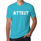 Attest Mens Short Sleeve Round Neck T-Shirt - Blue / S - Casual