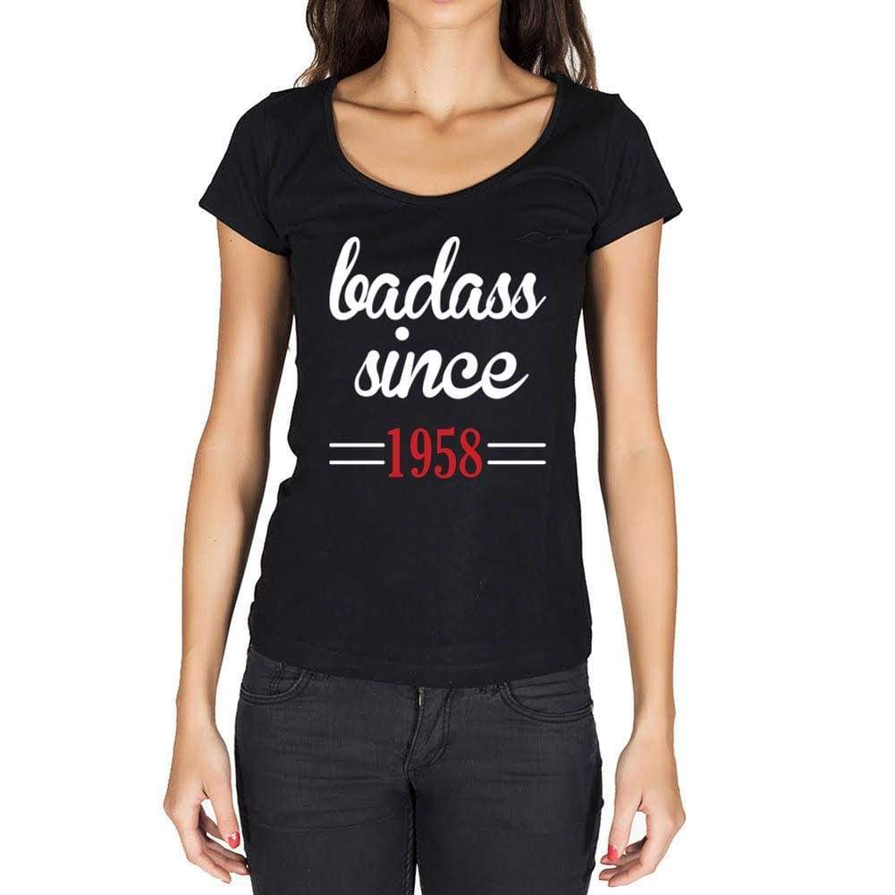 Badass Since 1958 Women's T-shirt Black Birthday Gift 00432 - Ultrabasic