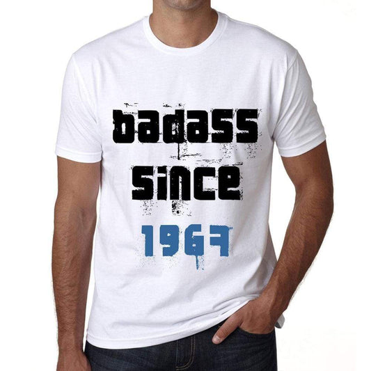 Badass Since 1967 Men's T-shirt White Birthday Gift 00429 - Ultrabasic