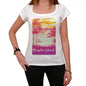 Bagatao Island Escape To Paradise Womens Short Sleeve Round Neck T-Shirt 00280 - White / Xs - Casual