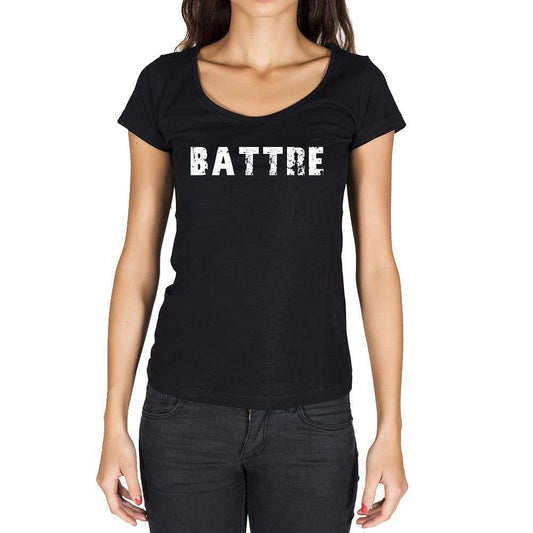 Battre French Dictionary Womens Short Sleeve Round Neck T-Shirt 00010 - Casual