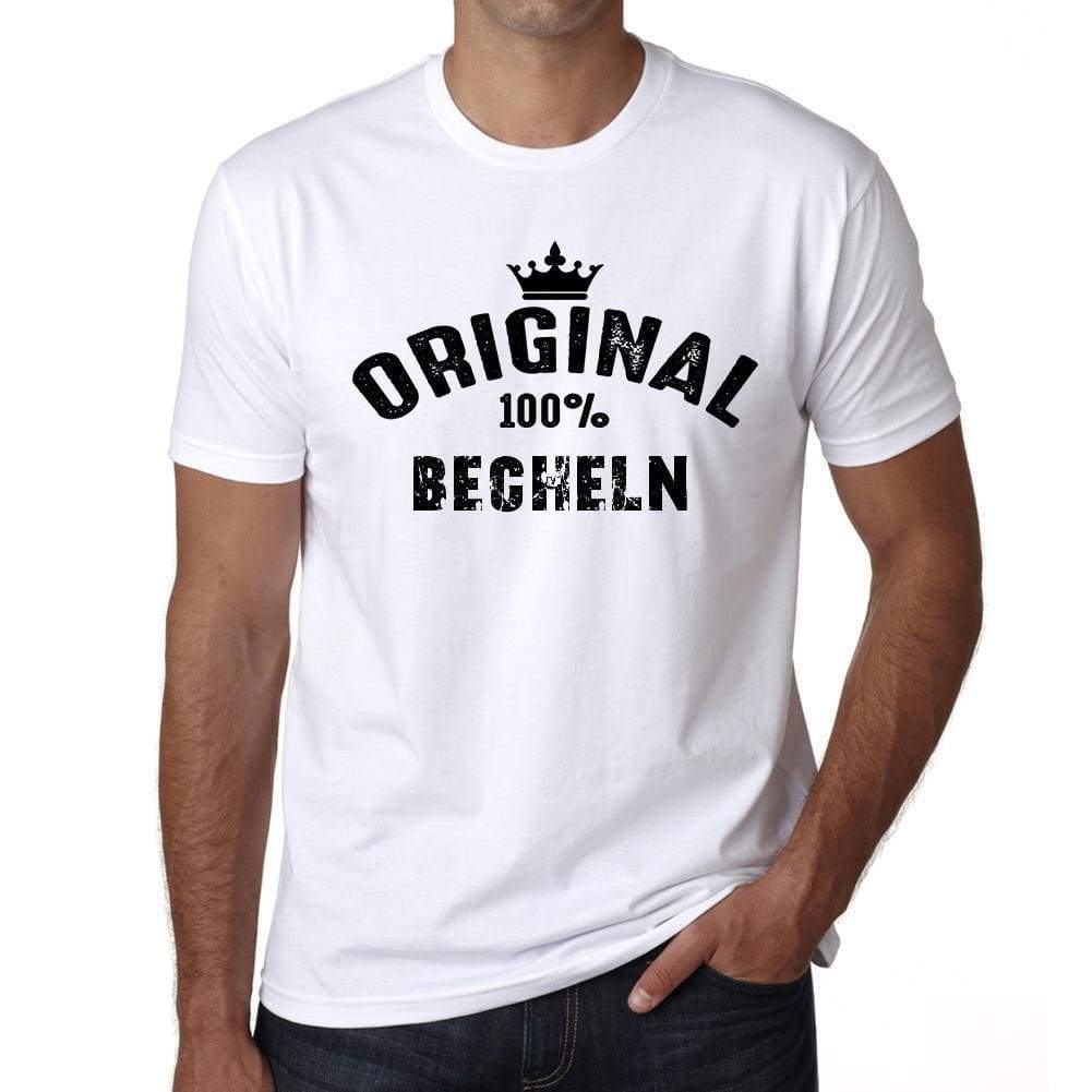 Becheln 100% German City White Mens Short Sleeve Round Neck T-Shirt 00001 - Casual
