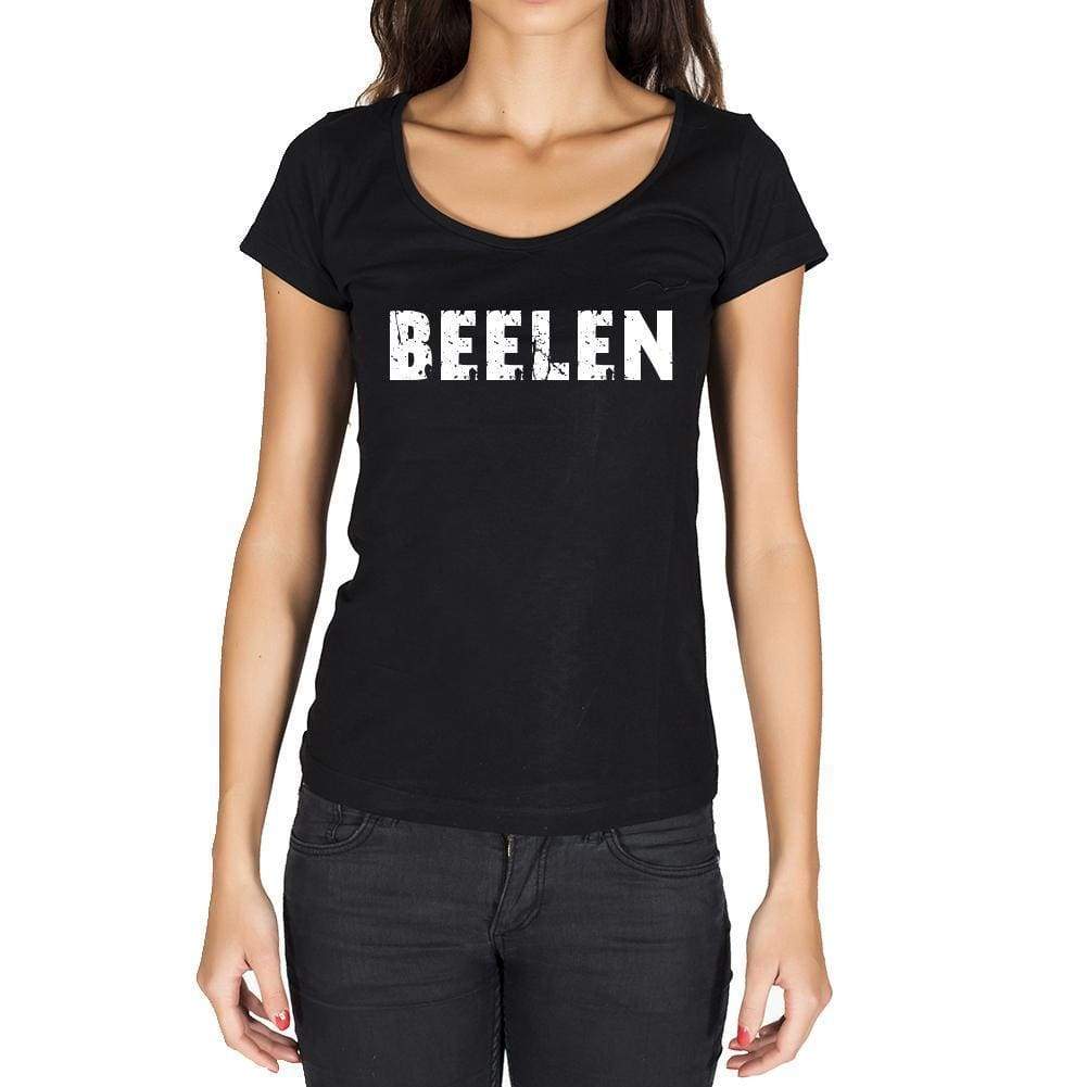 Beelen German Cities Black Womens Short Sleeve Round Neck T-Shirt 00002 - Casual