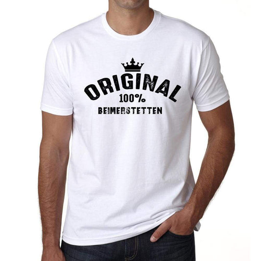 Beimerstetten 100% German City White Mens Short Sleeve Round Neck T-Shirt 00001 - Casual