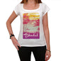 Bhudal Escape To Paradise Womens Short Sleeve Round Neck T-Shirt 00280 - White / Xs - Casual