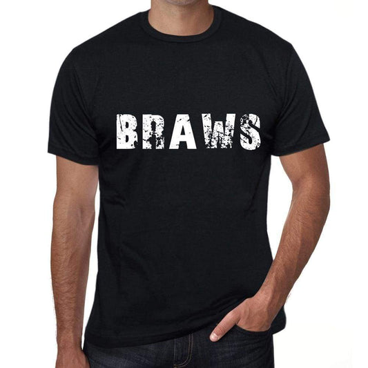 Braws Mens Retro T Shirt Black Birthday Gift 00553 - Black / Xs - Casual