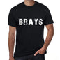 Brays Mens Retro T Shirt Black Birthday Gift 00553 - Black / Xs - Casual