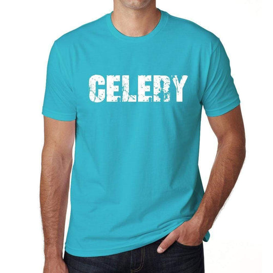 Celery Mens Short Sleeve Round Neck T-Shirt - Blue / S - Casual