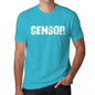 Censor Mens Short Sleeve Round Neck T-Shirt - Blue / S - Casual
