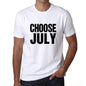 Choose July T-Shirt Mens White Tshirt Gift T-Shirt 00061 - White / S - Casual