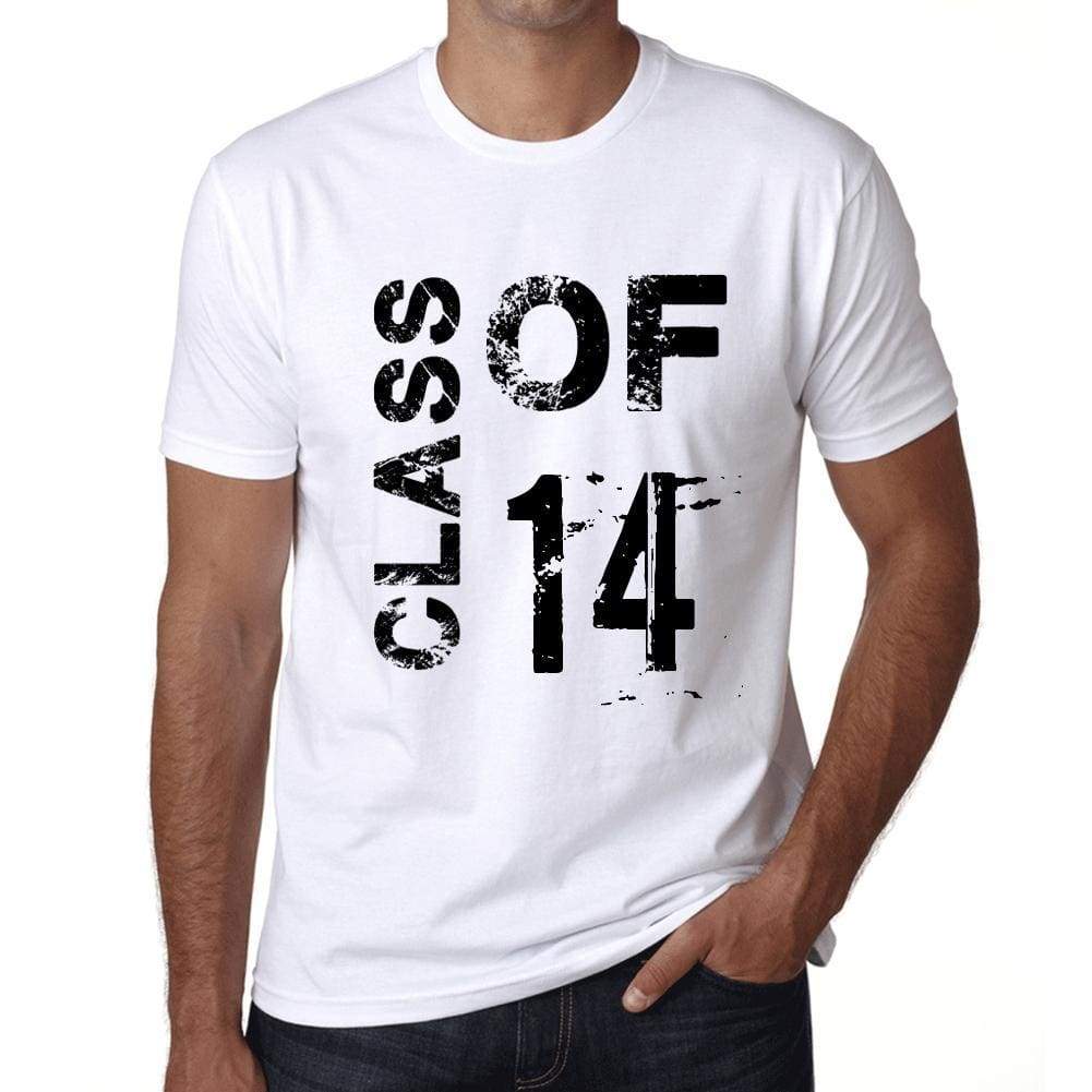 Class Of 14 Mens T-Shirt White Birthday Gift 00437 - White / Xs - Casual