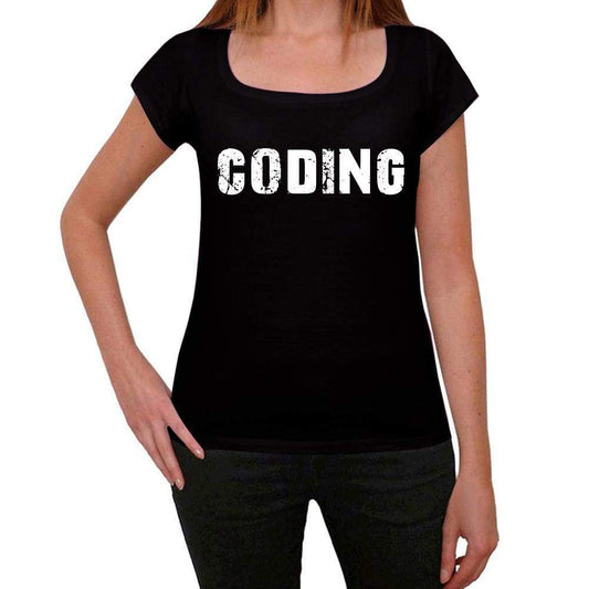 Coding Womens T Shirt Black Birthday Gift 00547 - Black / Xs - Casual