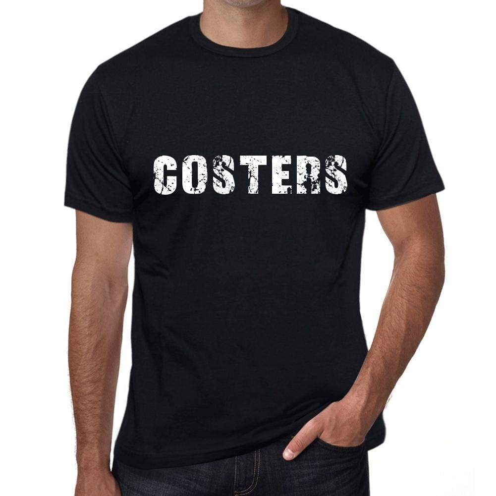 Costers Mens Vintage T Shirt Black Birthday Gift 00555 - Black / Xs - Casual