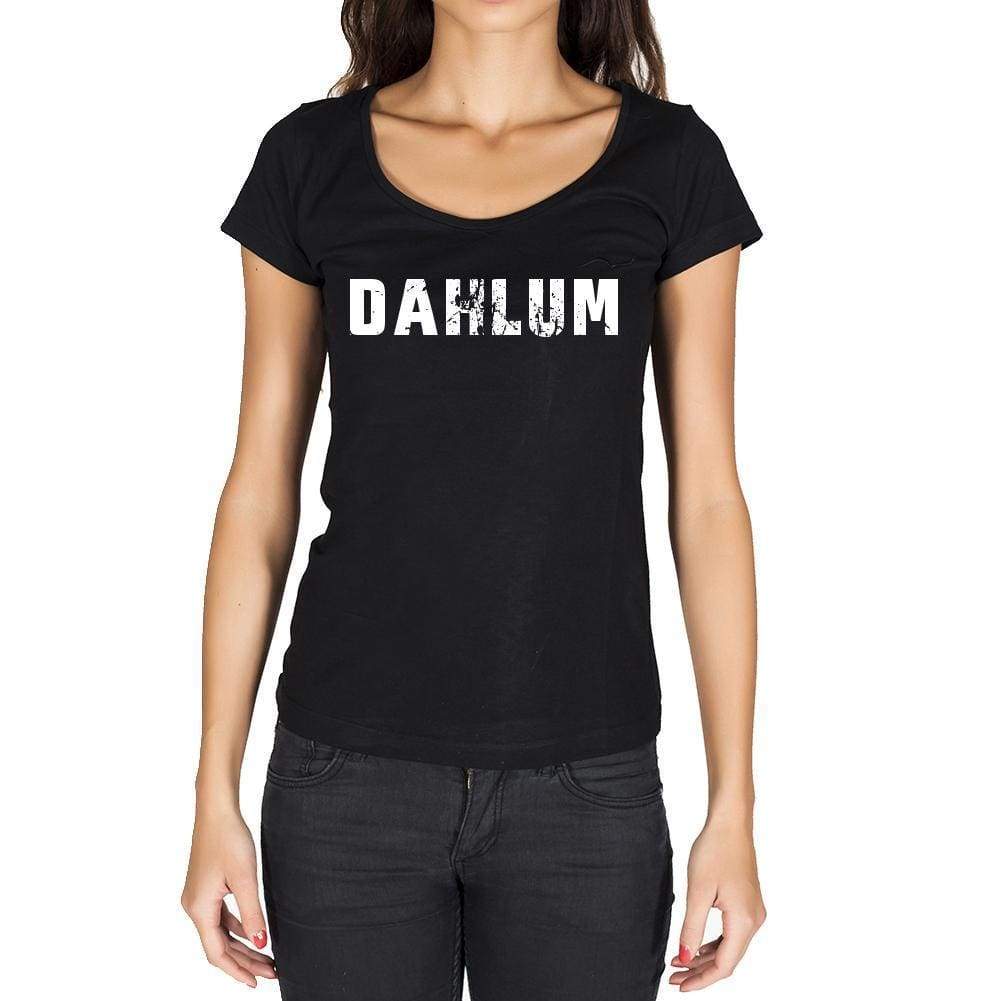 Dahlum German Cities Black Womens Short Sleeve Round Neck T-Shirt 00002 - Casual