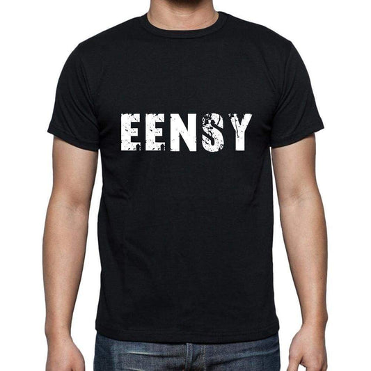Eensy Mens Short Sleeve Round Neck T-Shirt 5 Letters Black Word 00006 - Casual