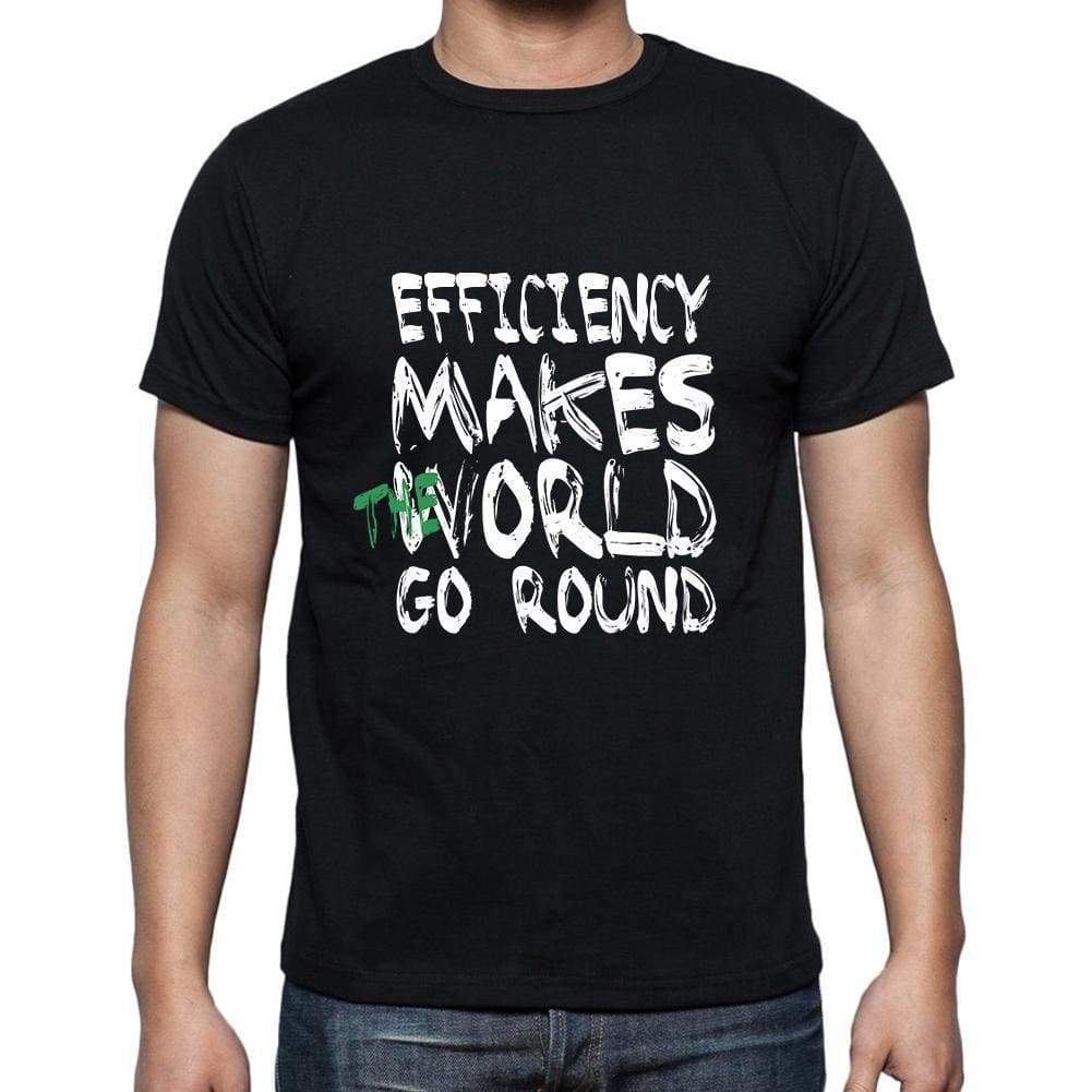 Efficiency World Goes Round Mens Short Sleeve Round Neck T-Shirt 00082 - Black / S - Casual
