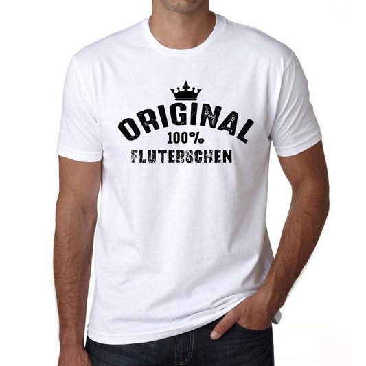 Fluterschen Mens Short Sleeve Round Neck T-Shirt - Casual