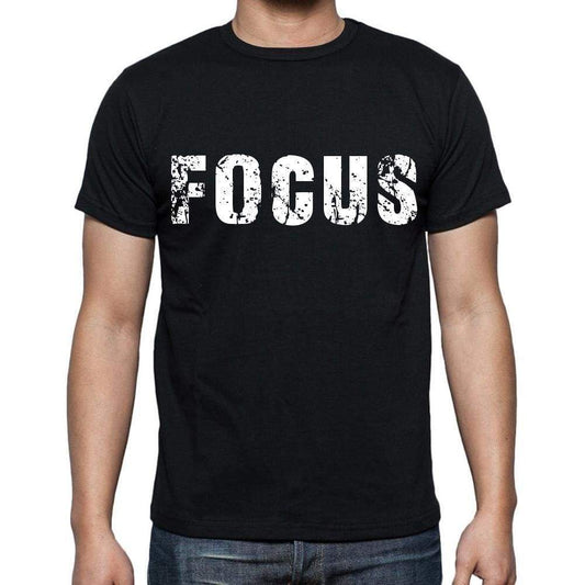 Focus Mens Short Sleeve Round Neck T-Shirt Black T-Shirt En