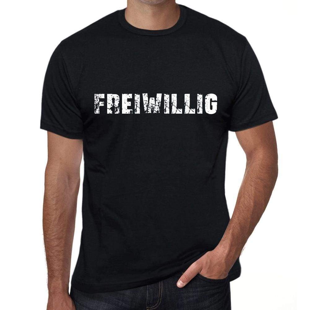 Freiwillig Mens T Shirt Black Birthday Gift 00548 - Black / Xs - Casual