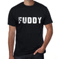 Fuddy Mens Retro T Shirt Black Birthday Gift 00553 - Black / Xs - Casual