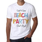 Givat Aliyah Beach Party White Mens Short Sleeve Round Neck T-Shirt 00279 - White / S - Casual