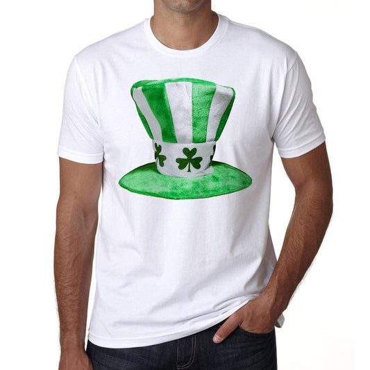 Green White Stripe And Shamrock Hat T-Shirt For Men T Shirt Gift - T-Shirt