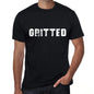 Gritted Mens Vintage T Shirt Black Birthday Gift 00555 - Black / Xs - Casual